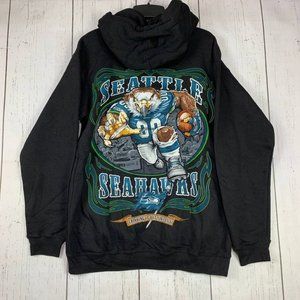 Seattle Seahawks‎ Small NFL Pullover Hoodie Sweatshirt Black New Mens